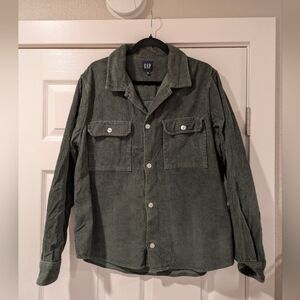 GAP Men's Olive Corduroy Shirt Jacket